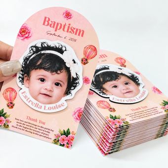 Real printed Hot Air Balloon face cut ref magnets