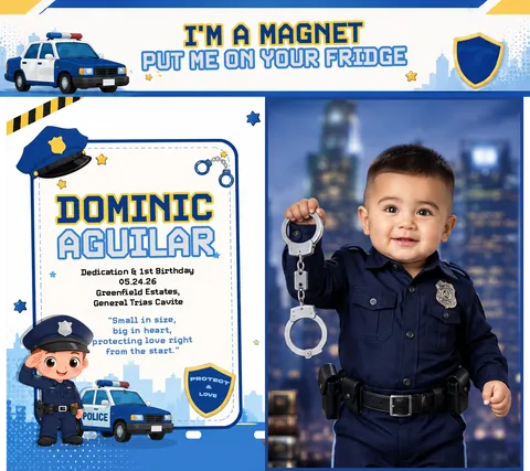 Police — Card Style Ref Magnet by Duskraft