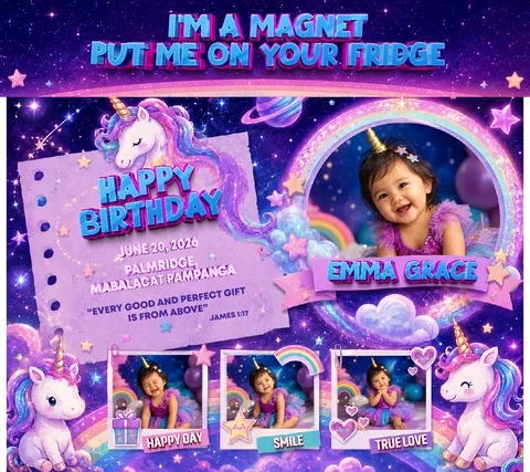 Unicorn — Card Style Ref Magnet by Duskraft