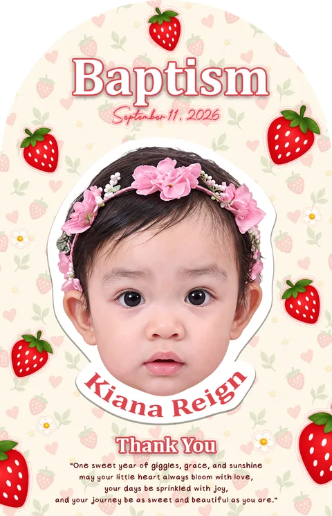 Strawberry — Face Cut / Bubble Face Ref Magnet by Duskraft