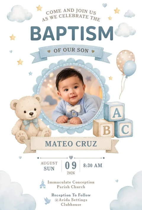 Teddy Bear — Invitation Card by Duskraft