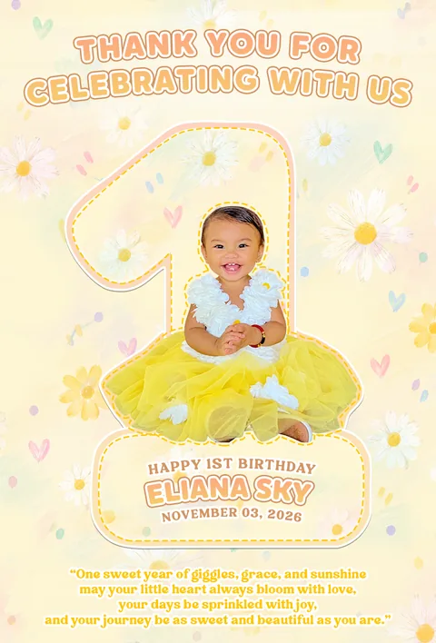 Daisy Pastel — Number Cut Ref Magnet by Duskraft