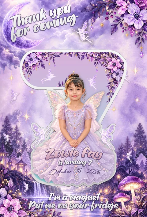 Fairy — Number Cut Ref Magnet by Duskraft