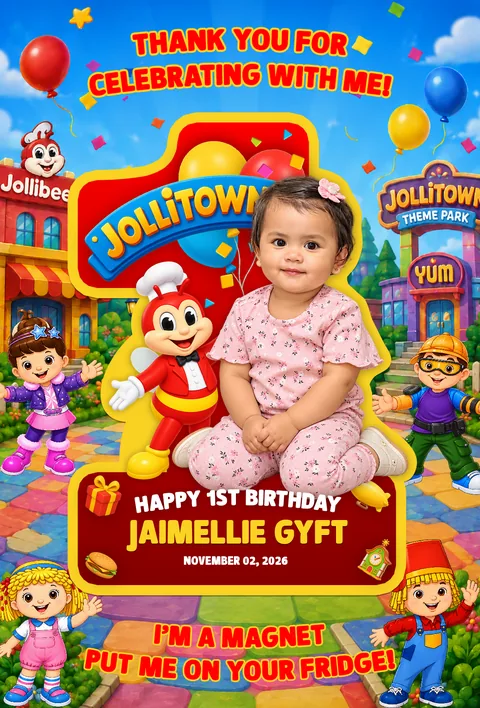 Jollibee — Number Cut Ref Magnet by Duskraft