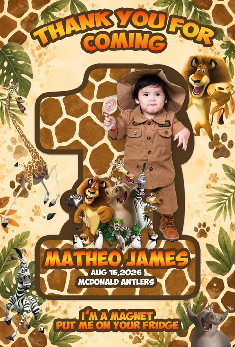 Madagascar — Number Cut Ref Magnet by Duskraft
