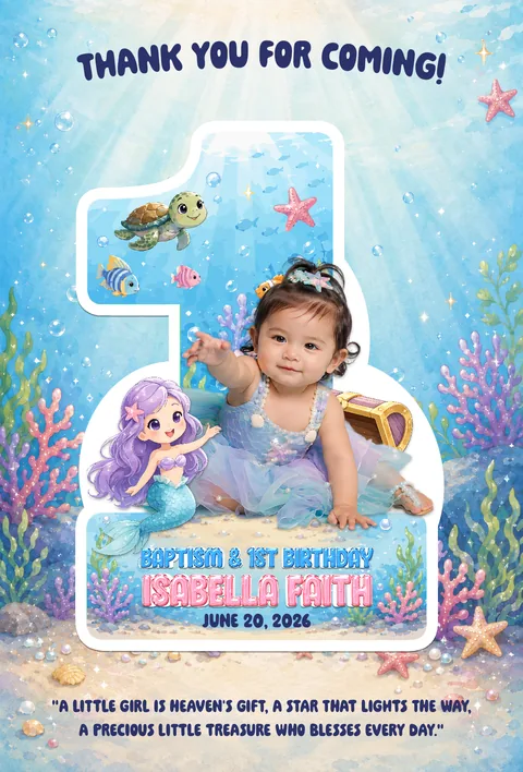 Mermaid — Number Cut Ref Magnet by Duskraft