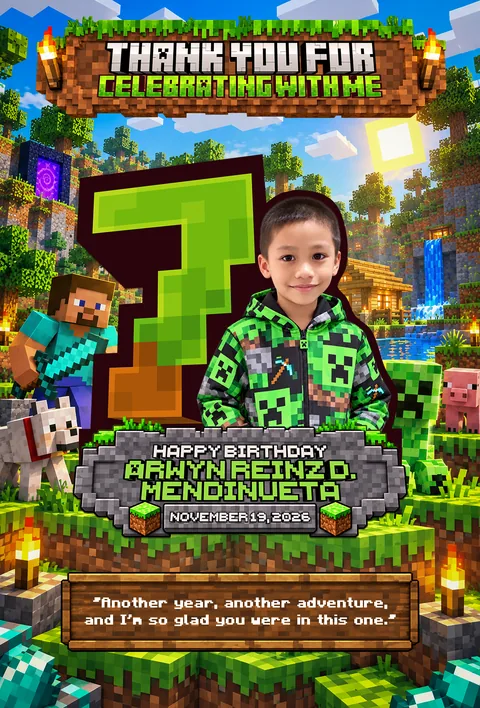 Minecraft — Number Cut Ref Magnet by Duskraft