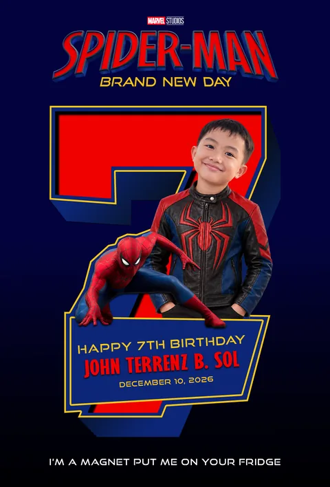 Spiderman — Number Cut Ref Magnet by Duskraft
