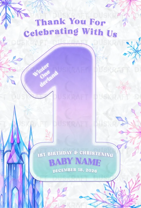 Winter Onederland — Number Cut Ref Magnet by Duskraft